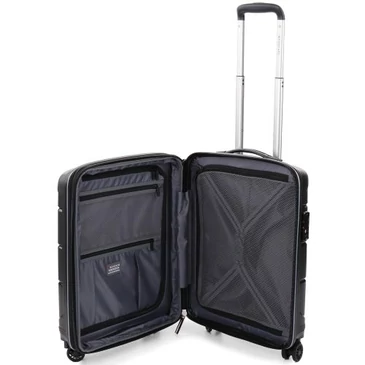 Roncato FLIGHT DLX Spinner kabinbőrönd R-3463 Fekete ajándék bőröndhuzattal