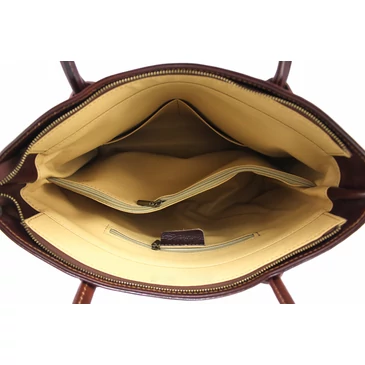 Valódi bőr női táska barna színben