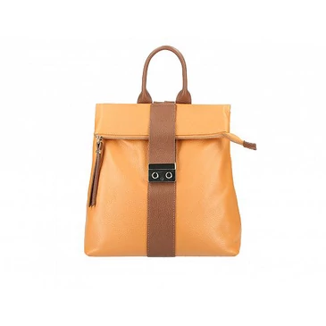 Valódi bőr női hátizsák S7173 Konyak