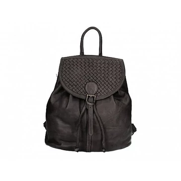 Valódi bőr női Hátizsák Fekete