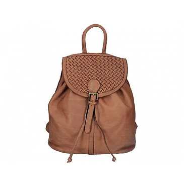 Valódi bőr női Hátizsák Konyak