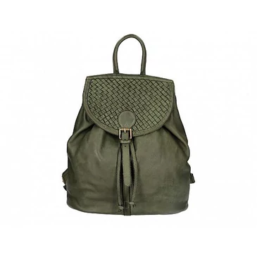 Valódi bőr női Hátizsák Zöld