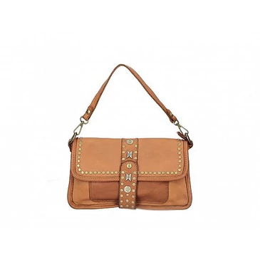 Valódi bőr női Táska Konyak