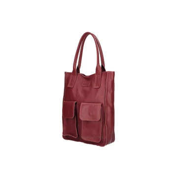 Valódi bőr női táska S7275 Sötétkék