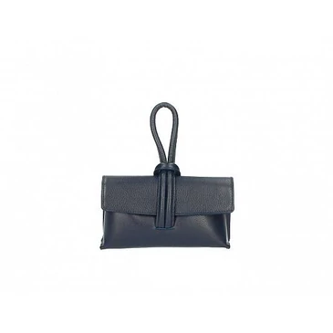 Valódi bőr női Oldaltáska Sötétkék