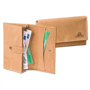 Woodland valódibőr Brifkó pénztárca pincér pénztárca barna színben