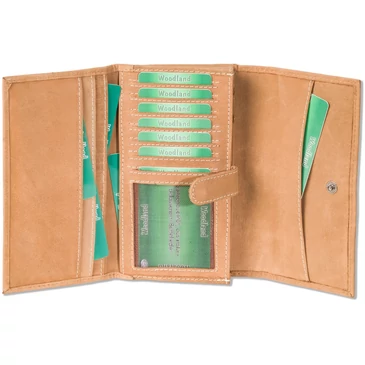 Woodland valódibőr Brifkó pénztárca pincér pénztárca barna színben