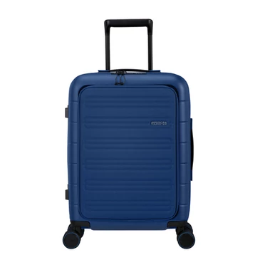American Tourister Novastream bővíthető Spinner bőrönd 55 + laptop tartó rekesz kék 