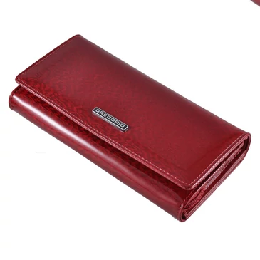 Gregorio lakk bőr női pénztárca piros színben PT106 Red