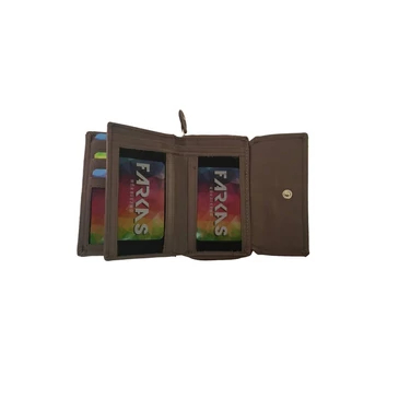 Női pénztárca bőrből RFID védelemmel 13048 Brown