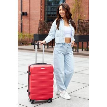 4 Kerekes Kabin Borönd Piros színben