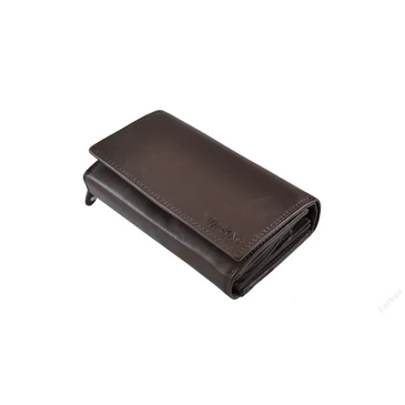 Divatos Valódi bőr női pénztárca barna színben