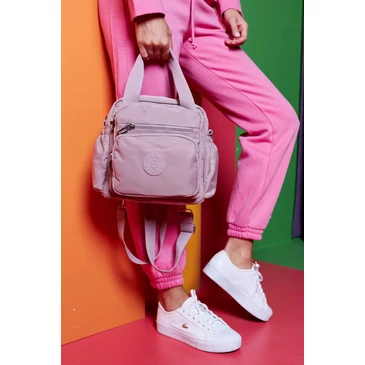 Többfunkció női városi hátizsák Rózsaszín színben