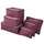 Bőröndrendező táskák utazáshoz 6 db-os szet bordó színben