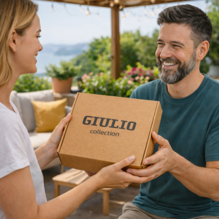 GIULIO Elegáns Férfi Ajándékcsomag – Pénztárca és Öv Szett