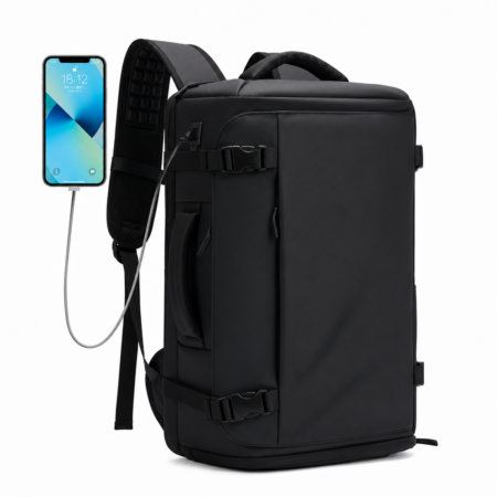 Cipőtartós nagyméretű vízálló utazóhátizsák USB töltővel 50 x 30 x 20 cm