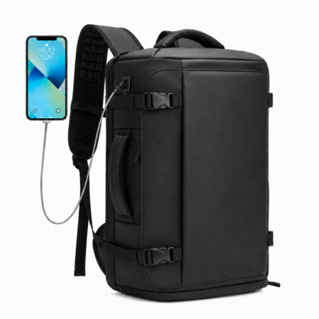 Cipőtartós nagyméretű vízálló utazóhátizsák USB töltővel 50 x 30 x 20 cm