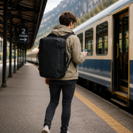 Cipőtartós nagyméretű vízálló utazóhátizsák USB töltővel 50 x 30 x 20 cm