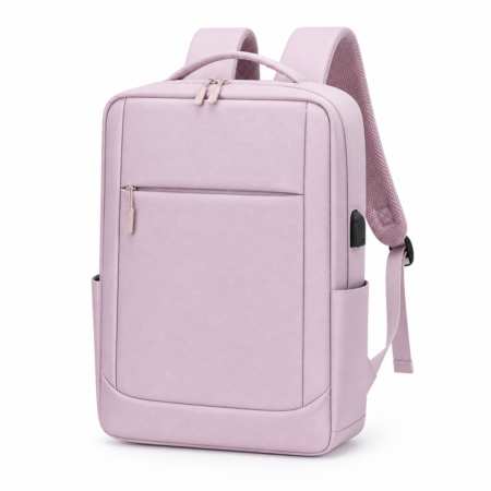 Bővíthető könnyű lila hátizsák USB csatlakozóval WizzAir és új Ryanair méretben 40x30x20 cm