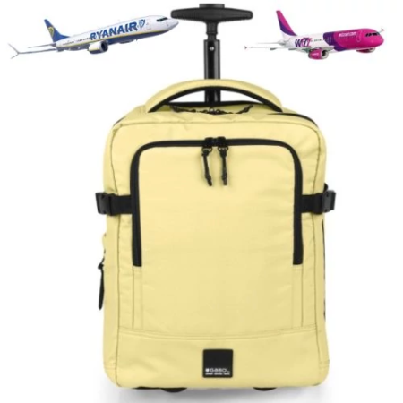 Gabol bővíthető hátizsák és gurulós kabinbőrönd 40×30×20/24 cm – Wizz Air és Ryanair kézipoggyász