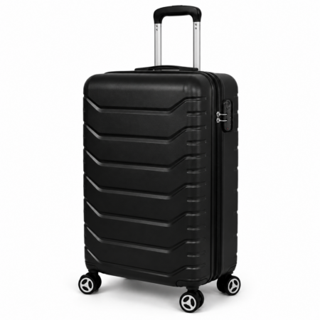 AVENTO fekete kabinbőrönd számzárral– 55 × 40 × 20 cm (S) – Ryanair és Wizz Air kézipoggyász méret