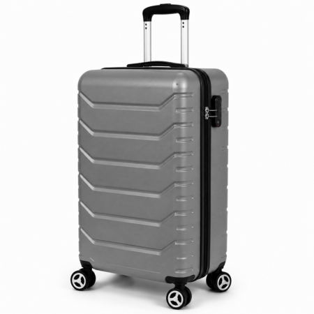AVENTO szürke kabinbőrönd számzárral– 55 × 40 × 20 cm (S) – Ryanair és Wizz Air kézipoggyász méret