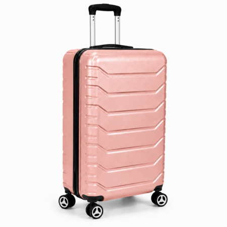 AVENTO rosegold kabinbőrönd számzárral– 55 × 40 × 20 cm (S) – Ryanair és Wizz Air kézipoggyász méret