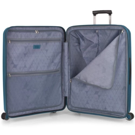 Gabol Brooklyn 4-kerekes bővíthető bőrönd Türkiz színben 75 cm GA-1239L