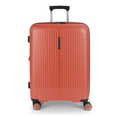 Gabol Brooklyn 4-kerekes bővíthető bőrönd Korall színben 65 cm GA-1239M