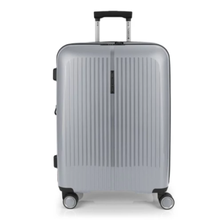Gabol Brooklyn 4-kerekes bővíthető bőrönd Ezüst színben 65 cm GA-1239M