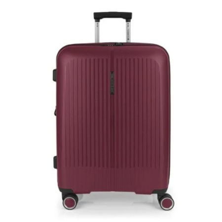 Gabol Brooklyn 4-kerekes bővíthető bőrönd Bordó színben 65 cm GA-1239M