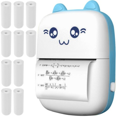 bluetooth Mini hordozható  fotónyomtató + 11 TEKERCS