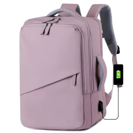Vízálló  Többfunkciós Tágas Utazó Hátizsák USB csatlakozóval WizzAir méretű 40x30x20 cm 