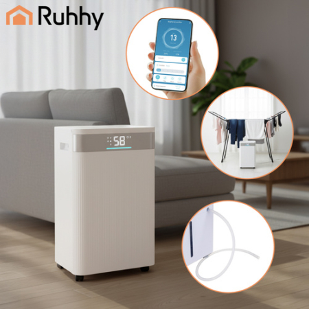 Nagyteljesítményű páramentesítő 20L/24h páramentesítő WiFi-vel, 4,3 literes tartály