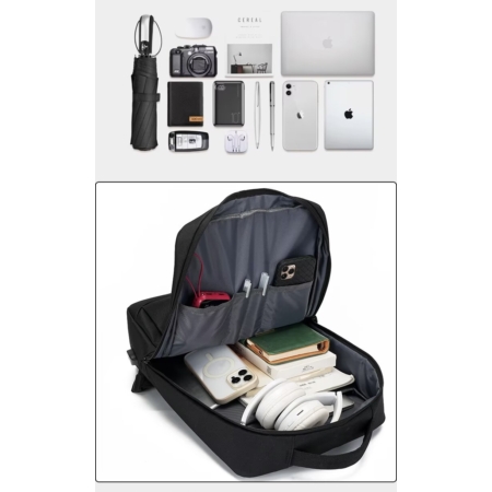 Többfunkciós Tágas Utazó Hátizsák USB csatlakozóval WizzAir méretű 40x30x20 cm 