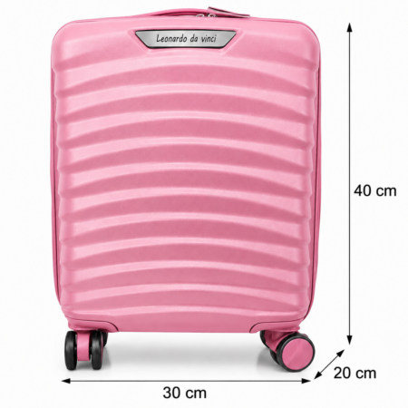 Leonardo Da Vinci Bőrönd kabin méret WIZZAIR és RYANAIR járataira felvihető levehető kerekekkel  (40 x 30 x 20 cm)