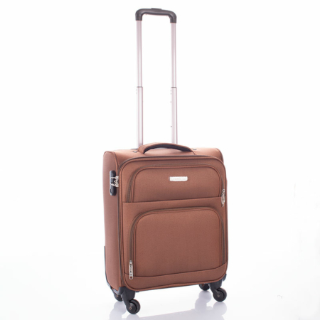 Leonardo Da Vinci  WIZZAIR RYANAIR méretű kabinbőrönd 55 x 40 x 20 cm barna színben