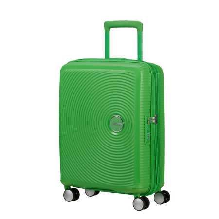 American Tourister Soundbox bővíthető Spinner bőrönd 55 fűzöld színben