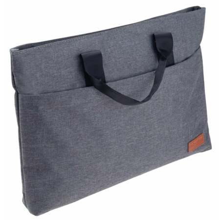 Nagy, tágas laptoptáska akár 15" laptop számára Szürke színben