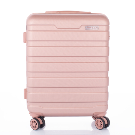 Leonardo Da Vinci  WIZZAIR RYANAIR méretű keményfalú kabinbőrönd 55 x 40 x 20 cm Rosegold színben