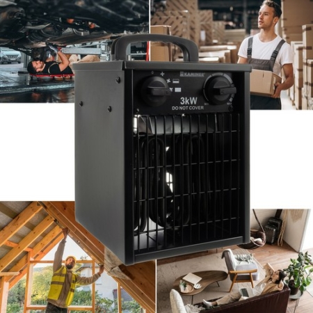 NAGY TELJESÍTMÉNYŰ ELEKTROMOS FŰTŐBERENDEZÉS VENTILÁTORRAL