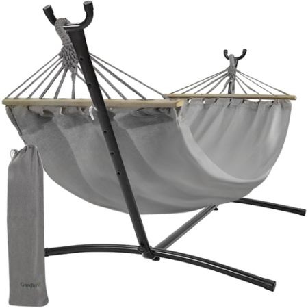 Kétszemélyes kerti függőágy XXL vázzal 200x150cm