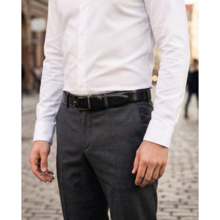 2 az 1-ben elegáns valódi bőr férfi öv 95 cm-től 135 cm-ig