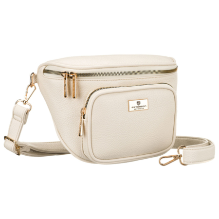 Peterson Crossbody női oldaltáska világos bézs színben