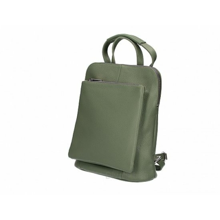 Valódi bőr női Ipad tartós hátizsák S méret S7139 MilitaryGreen