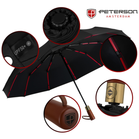 Peterson viharálló automata esernyő fekete színben