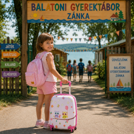 Prémium minőségű Gurulós Gyermek Bőrönd kivehető kerekekkel