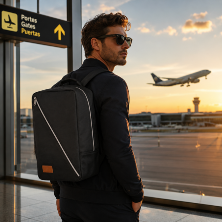 Peterson Fedélzeti hátizsák Ryanair fedélzeti ingyenes méret 40 x 20 x 25 cm vízlepergető anyagból