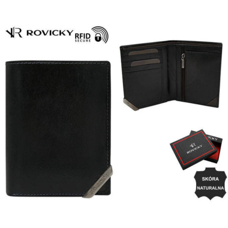 ROVICKY RFID bőr pénztárca N484-RVTM-GN