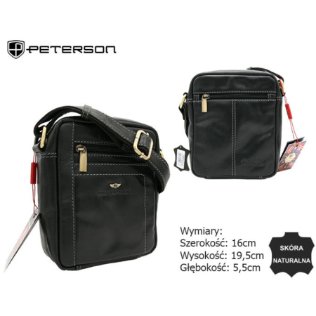 Bőr táska PTN TB-8020-COM Fekete